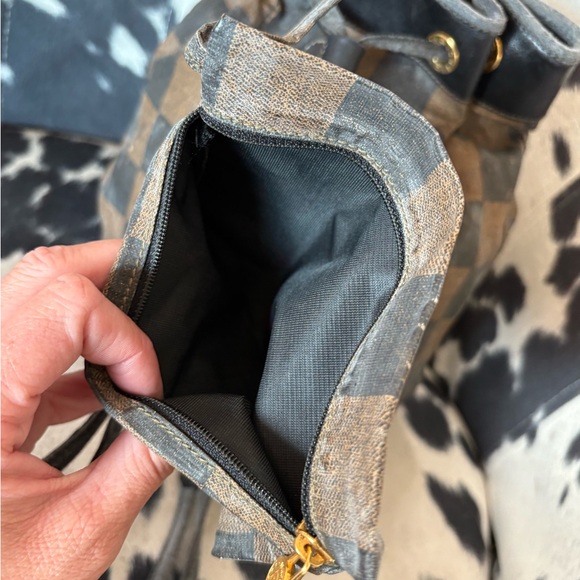 Fendi Black and Brown Checkered Backpack - Picture 10 of 16